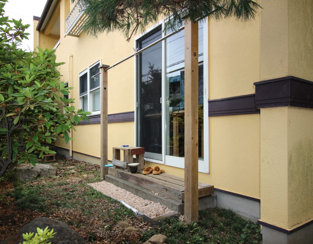 物干し木製　防腐済み木材　調布市