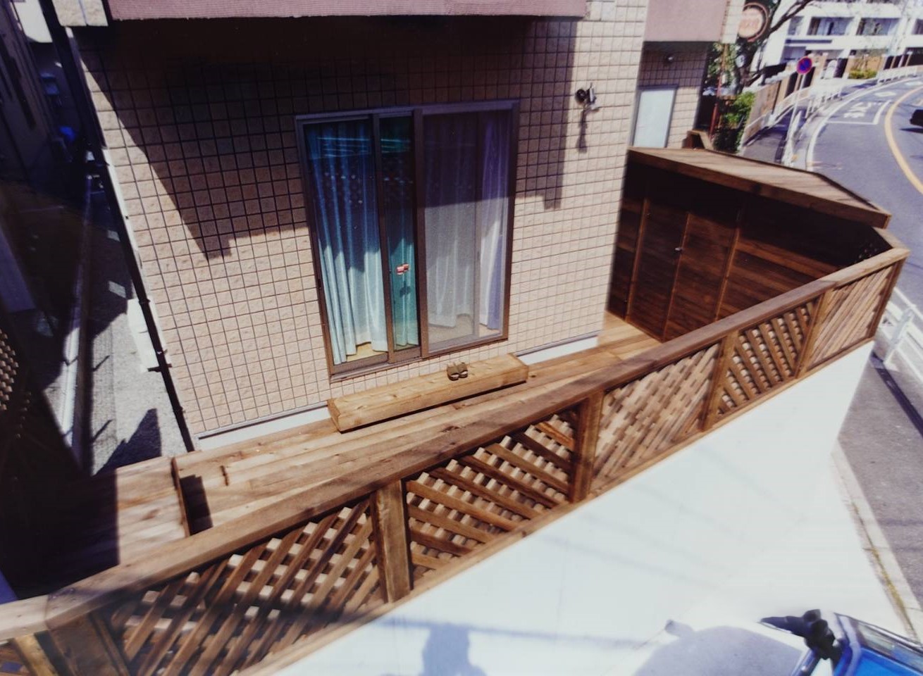 横浜市中区のウッドデッキ施工、フェンス、木製小屋