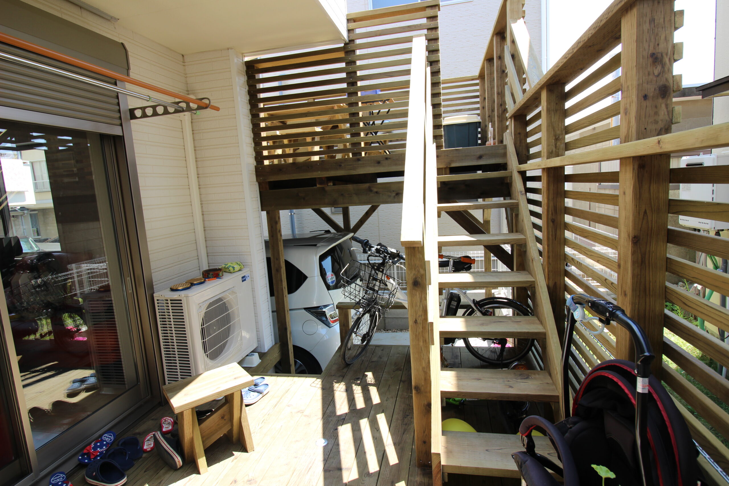 川崎市多摩区の車庫上デッキ