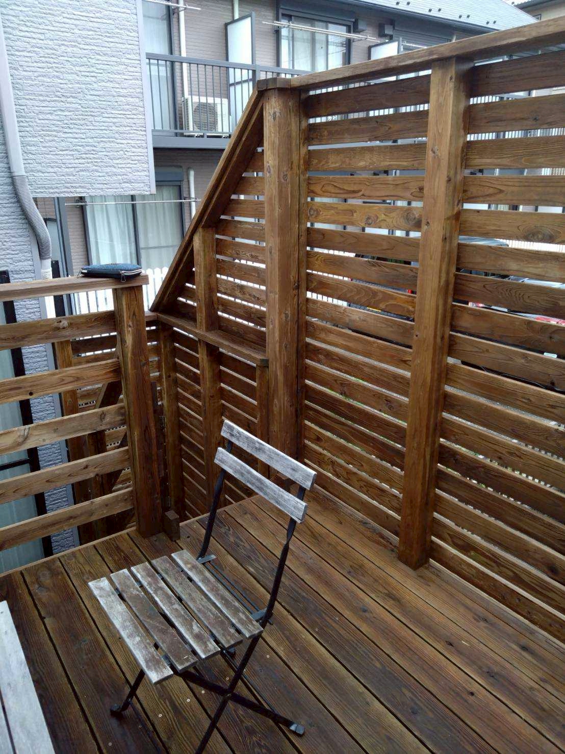 横浜市港南区の車庫上ウッドデッキ（ガレージデッキ）のメンテナンス